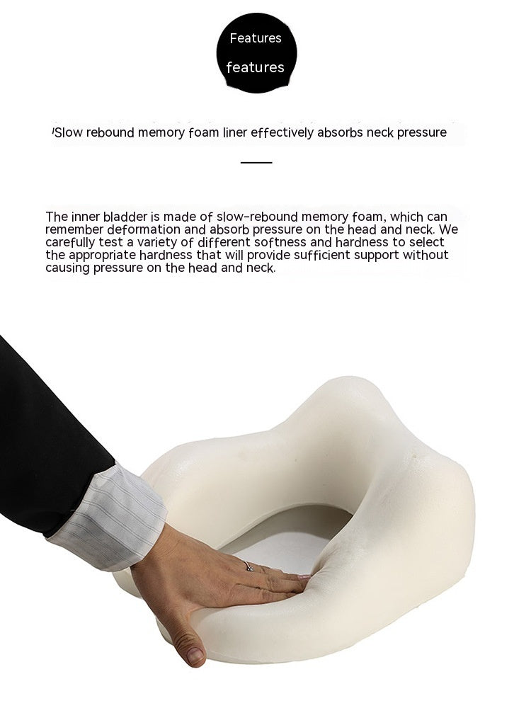 U-Shaped Memory Foam Travel Neck Pillow with Magnetic Cloth