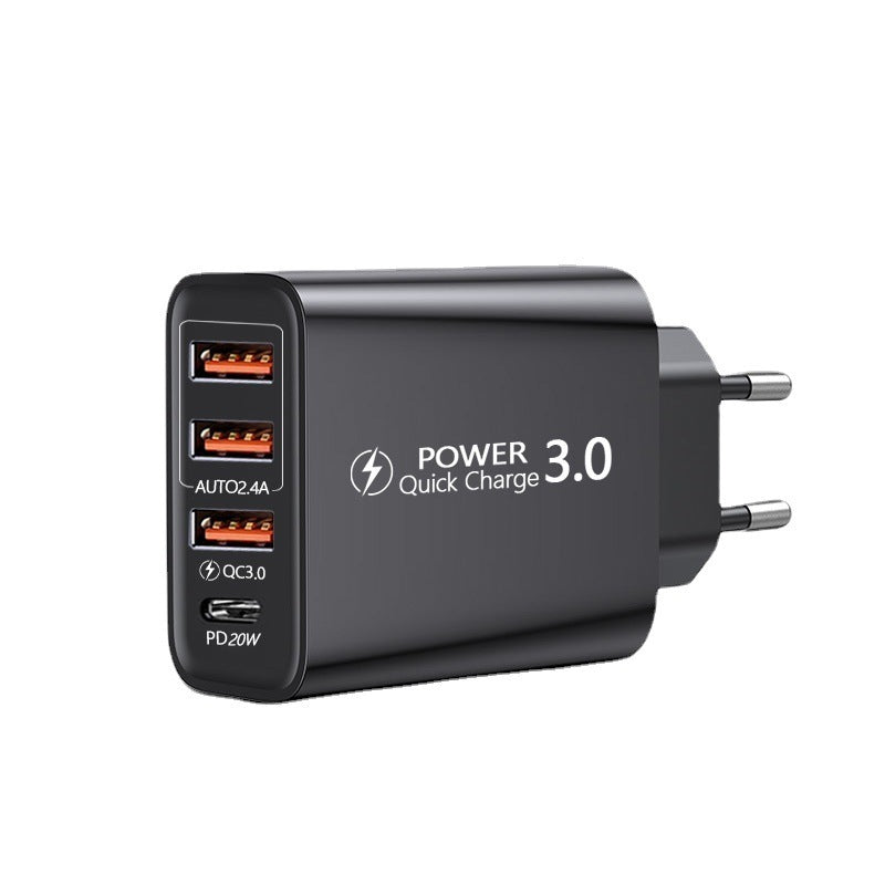 Travel Charger American and European Standard 3USB Type-C Adapter