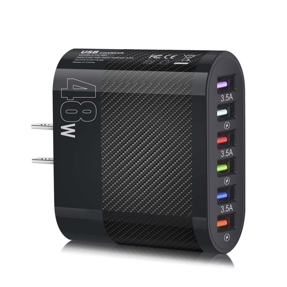Mobile Phone Charger 6 Interface Travel Charging Plug