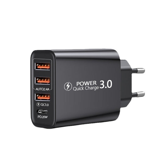 Travel Charger American and European Standard 3USB Type-C  Adapter