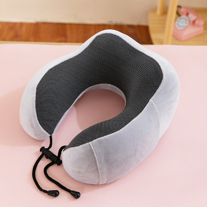 U-Shaped Memory Foam Travel Neck Pillow with Magnetic Cloth